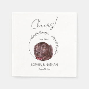 Einfache Labrador Retriever Dog Wedding Cocktail Serviette