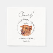 Einfache Labrador Retriever Dog Wedding Cocktail Serviette (Vorderseite)