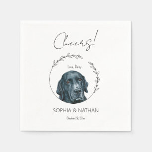 Einfache Labrador Retriever Dog Wedding Cocktail Serviette