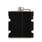 Einfache Lächelnde Pirate Skull mit Red Bandanna Flachmann (Rückseite)