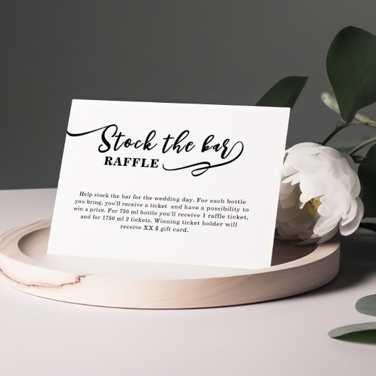 Einfache Lagerung des Bar im Brautparty Begleitkarte