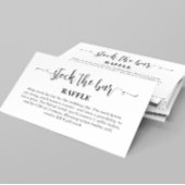 Einfache Lagerung des Bar im Brautparty Begleitkarte