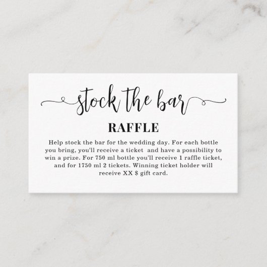 Einfache Lagerung des Bar im Brautparty Begleitkarte (Vorderseite)