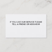 Einfache landschaftlich gestaltenVisitenkarten Visitenkarte (Rückseite)