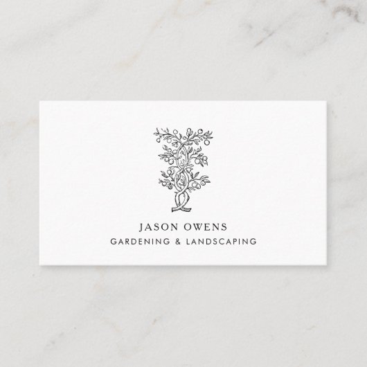 Einfache Landschaftsgärtnerei Visitenkarte (Vorderseite)