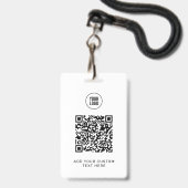 Einfache Lanyard-Karte mit benutzerdefiniertem QR- Ausweis (Vorderseite mit Lanyard)