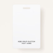 Einfache Lanyard-Karte mit benutzerdefiniertem QR- Ausweis (Rückseite)