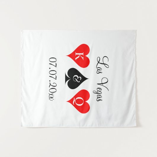 Einfache Las Vegas Hochzeitsfeier Foto Hintergrund Wandteppich (Vorderseite (Horizontal))