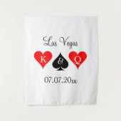 Einfache Las Vegas Hochzeitsfeier Foto Hintergrund Wandteppich (Vorderseite)