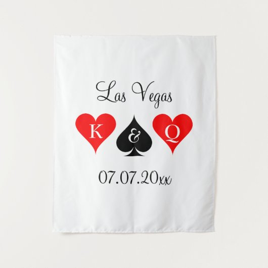 Einfache Las Vegas Hochzeitsfeier Foto Hintergrund Wandteppich (Vorderseite)