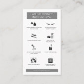 Einfache Lash Aftercare-Anleitungen Benutzerdefini Visitenkarte (Vorderseite)