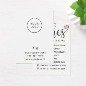 Einfache Lash Aftercare Eyelash Extensions Card (Schreibtisch)