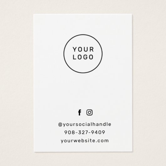 Einfache Lash Aftercare Eyelash Extensions Card (Vorderseite)