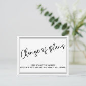 Einfache, Lässige Änderung von Plänen verzögert Ho Postkarte (Stehend Vorderseite)
