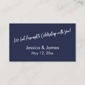 Einfache Lässige, feine blaue UAWG-Umschließungska Begleitkarte (Rückseite)