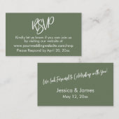 Einfache Lässige, fettfarbene, grüne UAWG Begleitkarte (Vorne/Hinten)