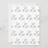 Einfache Lässige Handschrift Save the Date Hochzei Einladung (Rückseite)