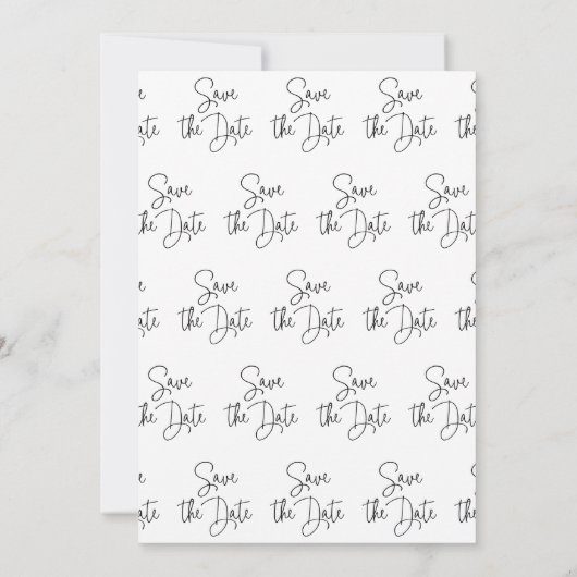 Einfache Lässige Handschrift Save the Date Hochzei Einladung (Rückseite)