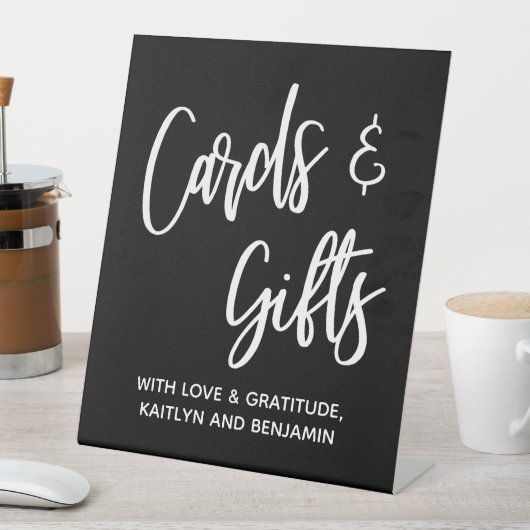 Einfache Lässige Handschriftenkarten und Geschenke Sockelschild (In Situ)