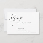 Einfache lässige Hochzeit RSVP Karte