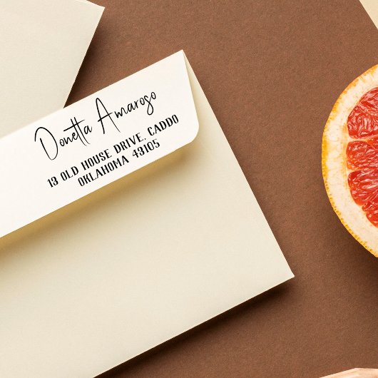 Einfache Lässige Minimalistische Kalligrafie Name Gummistempel