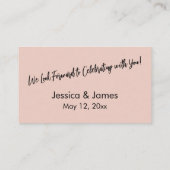 Einfache, Lässige Rosa-UAWG-Umschließkarte Begleitkarte (Rückseite)