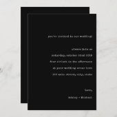 Einfache Lässige Schreibmaschinenhochzeit Einladung (Vorne/Hinten)