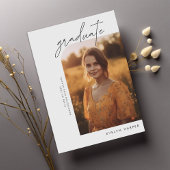 Einfache Lässige Script-Uni 2 Foto Abschluss Ankündigung