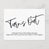 Einfache Lässige vertagte Hochzeitsankündigung Postkarte (Vorderseite)