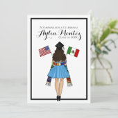 Einfache Latina Abschluss mit Serape Einladung (Stehend Vorderseite)