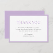 Einfache Lavendel Beerdigung des traditionellen Be Dankeskarte (Vorne/Hinten)