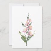 Einfache Lavendel-Blume Moderne Christliche Hochze Einladung (Rückseite)