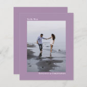 Einfache Lavendel-HAUSHALT für Hochzeiten Foto Ein (Vorne/Hinten)