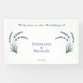 Einfache Lavendel-Hochzeit Banner (Horizontal)