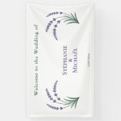 Einfache Lavendel-Hochzeit Banner (Vertikal)