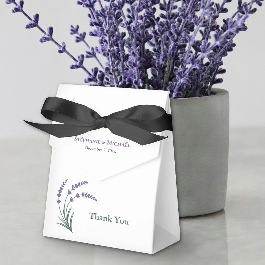 Einfache Lavendel-Hochzeit Geschenkschachtel