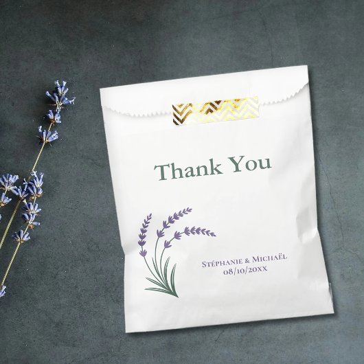 Einfache Lavendel-Hochzeit Geschenktütchen