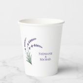 Einfache Lavendel-Hochzeit Pappbecher (Vorderseite)