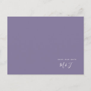 Einfache Lavendel-Hochzeit - Termin vormerken Postkarte