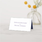 Einfache Lavendel-Hochzeitsplatzkarten Platzkarte (Rückseite)