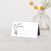 Einfache Lavendel-Hochzeitsplatzkarten Platzkarte (Vorderseite)
