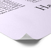 Einfache Lavendel-Hochzeitsstiftung Poster (Ecke)