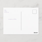 Einfache Lavendelhochzeit Das Datum Postkarte spei (Rückseite)