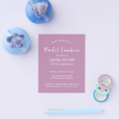 Einfache Lavender Budget Bridal Luncheon Einladung Flyer (Einzeln)