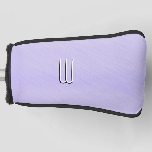 Einfache Lavender Personal Initial Golf Headcover (Vorderseite)