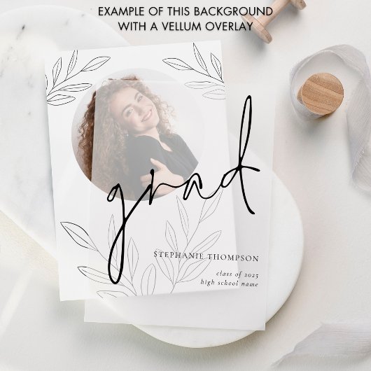 Einfache Leaf Foto Grad Abschluss Ankündigung