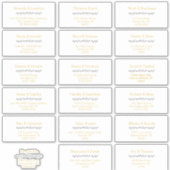 Einfache Leaf Gold Wedding Guest Address Labels (Vorderseite)