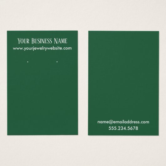 Einfache Leaf Green Oring Holder Display Cards (Vorne & Hinten)