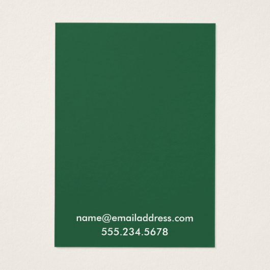 Einfache Leaf Green Oring Holder Display Cards (Rückseite)