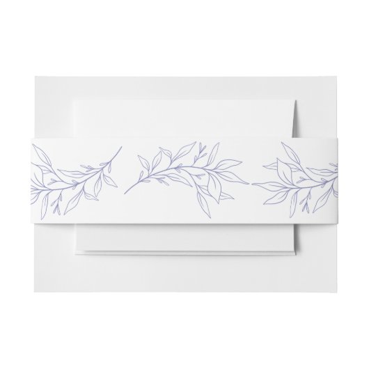 Einfache Leaf-Hochzeit Einladungsbanderole (Vorderseite Beispiel)